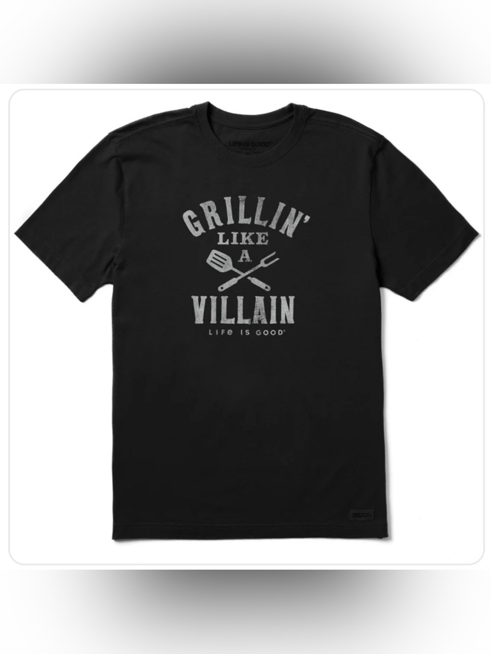 NWT- Life is Good ‘Grillin Like a Villain’ 100% Cotton Crusher Tee